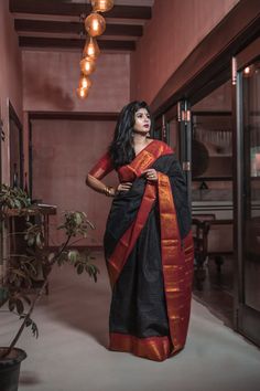 The Madurai Heritage – Studio Virupa American ExpressMaestroMastercardShop PayVisa Red Weave, Contrast Blouse, Gold Border, Stylish Sarees, Shades Of Orange, Handloom Saree