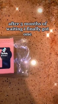 there is a pink package on the counter