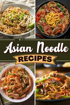 Try these Asian noodle recipes for an authentic experience at home! From pad Thai to lo mein to kung pao, these yummy dishes can't be topped. Yummy Asian Recipes, Ramen Lo Mein, Lo Mein Noodles Recipe, Easy Asian Dishes, Chinese Dishes Recipes, Chinese Noodle Dishes, Asian Noodle Dishes