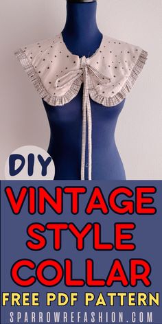 Grab free PDF pattern for this beautiful vintage style collar with step by step video tutorial for beginners and sew this amazing chic peter pan collar for your tops and dresses.
#sewingtutorial #peterpancollar #vintagestyle #vinatgecollar #vintage #freesewingpatterns #PDFsewingpatterns Collar Tutorial, Beginners Sewing, Diy Vintage, Sewing For Beginners, Classic Dress, And Dresses, Retro Chic, Pan Collar