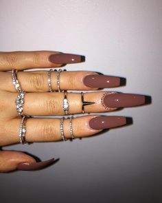 Design For Long Nails, Nude Coffin Nails, Outfit Heels, Styles Dress, Fall Acrylic Nails, Aycrlic Nails, Coffin Nails Long