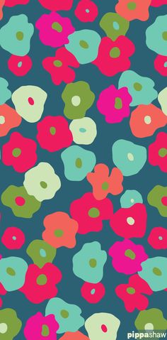 Pippa Shaw Pattern, Cool Summer Patterns, Wallpapers Bright Colors, Bright Fun Color Palette, Wallpaper Iphone Flowers, Fun Color Palette, Nasturtium Flowers, Draw Flower, Photo Deco