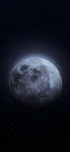 an artist's rendering of the moon in space