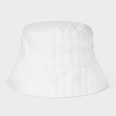 Bring a fun update to your sunny weather look with this Poly Jacquard Terry Bucket Hat from Shade & Shore™. Designed in a classic silhouette featuring a curved crown and a slanted brim, this bucket hat help keep the direct sun out of your eyes. Made from midweight fabric with soft lining for comfortable wear, it features a woven striped jacquard-knit outer in a solid hue, making it a great complement to a variety of casual ensembles. Shade & Shore™: Found exclusively at Target. Sunny Weather, Recycled Polyester Fabric, Scarf Hat, Jacquard Knit, Classic Silhouette, Lining Fabric, Hat Sizes, Your Eyes, At Target