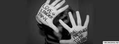 two hands with the words love is louder than there are to be perfect written on them