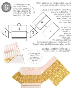 instructions to make an origami purse with gold sequins on the inside