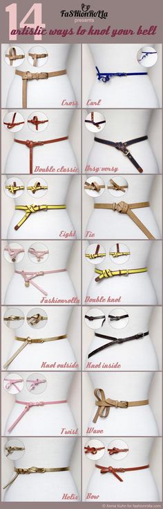 the instructions for how to tie an untied belt with ribbon and bow ties