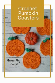 crochet pumpkin coasters free pattern