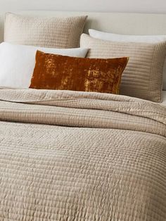 10 Best Organic Sheets From Sustainable Bedding Brands - The Good Trade Pick Stitch Quilt, Pick Stitch, West Elm Kids, Quilted Sham, Twin Quilt, Quilt Stitching, European Linens