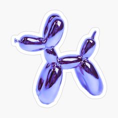 the balloon dog sticker is purple in color