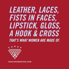 a red poster with the words leather, laces, fists, lipstick, and cross