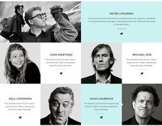 the wordpress website is designed to look like it has many different people