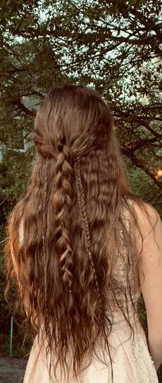 Dance Hair Inspo Curly Brown Long Hair Boho | Hair styles, Long hair styles, Aesthetic hair