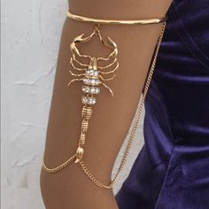 Scorpion Decor Arm Jewelry Arm Bangles, Arm Jewelry, Arm Bracelets, Tassel Bracelet, Couple Jewelry, Fancy Jewellery, Fancy Jewelry, Body Chain Jewelry, Hand Jewelry