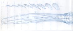 a blueprint drawing of an object with lines on it