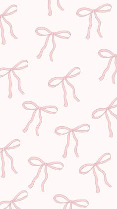 pink bows on a white background for wallpaper or fabric, all tied up together