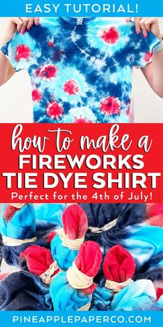 how to make a firework tie dye shirt for the 4th of july