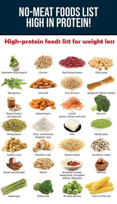 an image of high protein foods list