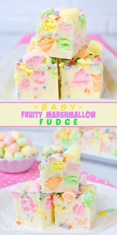 some kind of fruity marshmallow fudge cake