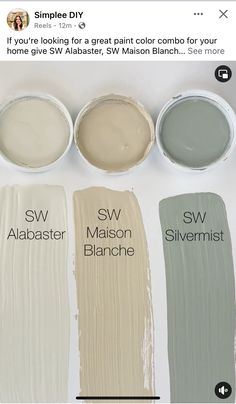 four different shades of gray paint with the same color and size on each one side