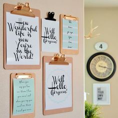 Have you got pencils, paper and notepads coming out of your ears? You'll want to try all 15 of these inventive office storage suggestions. Benjamin Moore, Clipboard Wall Art, Clipboard Wall, Decor Studio, Hemma Diy, Room Decor Diy, Boho Deco, Decoration Inspiration, Office Inspiration