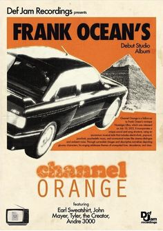 an advertisement for frank ocean's orange album
