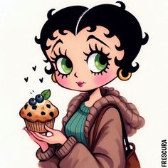 July 11th is National Blueberry Muffin Day

https://linktr.ee/frescura_

#Cartoon Character #BettyBoop holding a #blueberrymuffin #photoshop #aiart gouache painting style