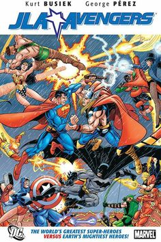 the cover to an upcoming comic book, featuring superman and other superheros in action