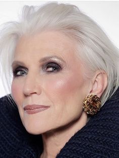 Love the makeup Linda Rodin, Maye Musk, Short Grey Hair