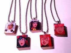 90s XWomen Scrabble Tile Necklaces by TilTheLastPetalFalls on Etsy, $6.00 #xmen #xwomen #90s #cartoon #retro #rogue #storm #jubilee #jean grey #pheonix Dc Super Hero Girls, 90s Cartoon, Nerd Love, Jewelry Resin, Scrabble Tiles, Hero Girl