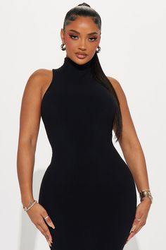 Available In Black And Cream. Maxi Dress Sleeveless Mock Neck Stretch Compression Rib 88% Rayon 12% Spandex Imported | Laila Snatched Maxi Dress in Black size XS by Fashion Nova Cream Maxi Dress, Sleeveless Mock Neck, Maxi Dress Sleeveless, Neck Stretches, Xl Fashion, Black And Cream, Dress Sleeveless, Black Maxi Dress, Mock Neck