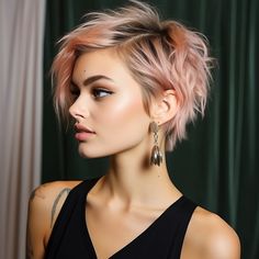 34 Modern And Mesmerizing Short choppy hair Cuts Ideas Short Hair Long Bangs, Haircut Tips, Short Textured Hair, Short Choppy Haircuts, Choppy Layers, Short Shag, Messy Short Hair, Choppy Hair, Edgy Short Hair