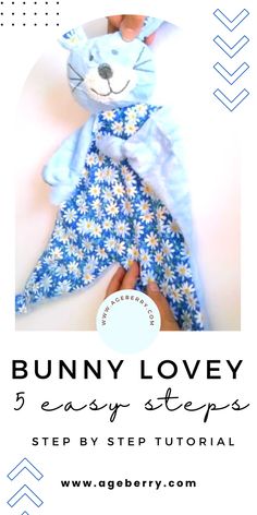 the bunny lovey sewing pattern is easy to sew