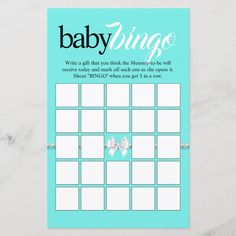 a baby shower game with bows on it