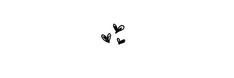 three hearts drawn in black ink on a white background