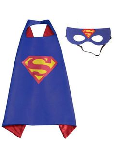 Unisex Toddler Blue Yellow Red Super Man Halloween Cape Mask Set One Size - SophiasStyle.com Dc Superheroes Costumes, Super Hero Capes For Kids, Superhero Symbols, Superman Cape, Halloween Capes, Superman And Spiderman, Spiderman Kids, Dc Comic Costumes, Cape Costume