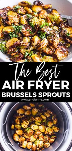 the best air fryer brussel sprouts recipe is so easy to make