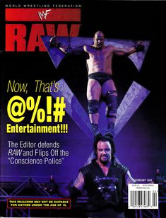 the cover of raw magazine with wrestler on it