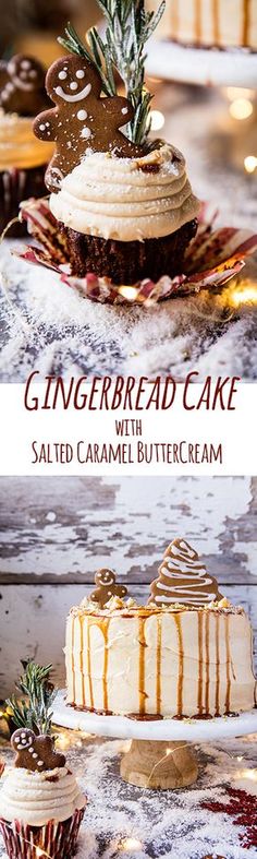 gingerbread cake with salted caramel butter cream