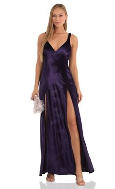 Velvet Maxi Dress in Purple Angeles, Los Angeles, Purple Red Carpet Dress, Black Purple Dress, Purple Long Dress, Lucy In The Sky, Velvet Maxi Dress, Purple Prom Dress, Velvet Maxi