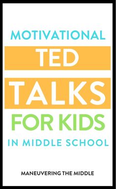 Ted Talks For Students, Motivational Ted Talks, Ted Talks For Teachers, Ted Talks For Kids, Homeschooling Quotes, Middle School Counseling, Middle School Outfits, Hundreds Chart, Health Blogs