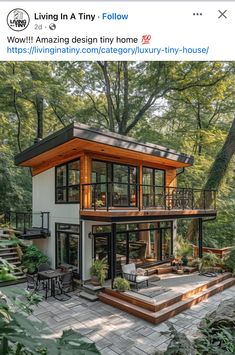 an image of a small house in the woods