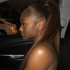 Very simple Coloured Hair, Chignons, Weave Ponytails, High Buns, Attractive Hairstyles, Slick Ponytail, Hair Wings, Weave Ponytail Hairstyles, Haute Hair