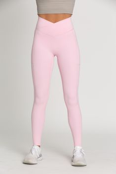 Elevate your activewear with our Pastel Pink Seamless Crossover Leggings. The unique, seamless crossover design at the waistband provides a flattering silhouette, highlighting your curves and offering gentle compression for a supportive feel throughout your workout or daily activities. Lululemon Pink Leggings, Girly Workout Outfits, Pink Lululemon Outfit, Pink Workout Clothes, Pink Lululemon Leggings, Pink Leggings Outfit, Senior Table, Lululemon Gifts, Light Pink Leggings