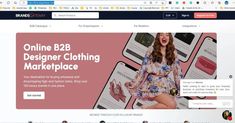 an image of a website page with the words online b2b designer clothing marketplace