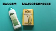 two different types of toothpaste next to each other on a blue background with the words balsam and masttarkle