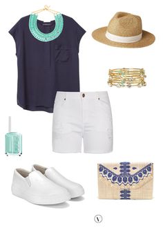 "Untitled #229" by kmysoccer on Polyvore featuring MANGO, City Chic, BaubleBar, Gemma Simone, Essie, Lipsy and Stella & Dot Outfits Curvy Women, Nantucket Style Clothing, Curvy Fashion Summer, 60 Outfits, Hot Weather Outfits, Derby Outfits, Outfits Curvy, Summer Attire