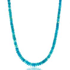 These stunning Paraiba Opals are here just in time for summer. The vibrant ocean blue stones pair beautifully with any of our gold necklaces. Whether part of a stack or worn as a minimal solo statement, they will surely emulate an effortless chic vibe. Perfect from beach to resort evening looks. The best part, the necklace fits most of our charms, not to mention our connectors. 

Size: 5-3mm Genuine Paraiba Opal Beads
Lobster Lock Closure
Solid 14k Gold
Lifetime Guarantee
Made in Los Angeles Los Angeles, Blue Sapphire Eternity Band, Spiritual Necklace, Emerald Band, Cross Earrings Studs, Diamond Evil Eye, Cuban Link Chain Necklaces, Sparkle Necklace, Blue Stones