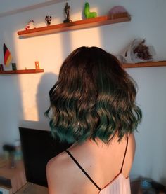 Brown Hair, Green Hair, Hair, The Back, Green, Color