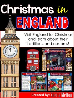 christmas in england with pictures and text